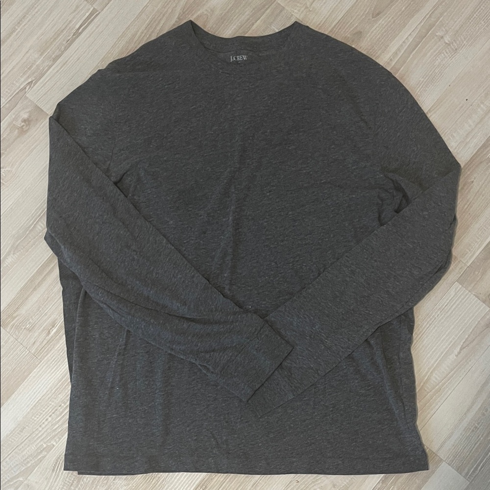 J. Crew Factory Charcoal Long Sleeve Tee